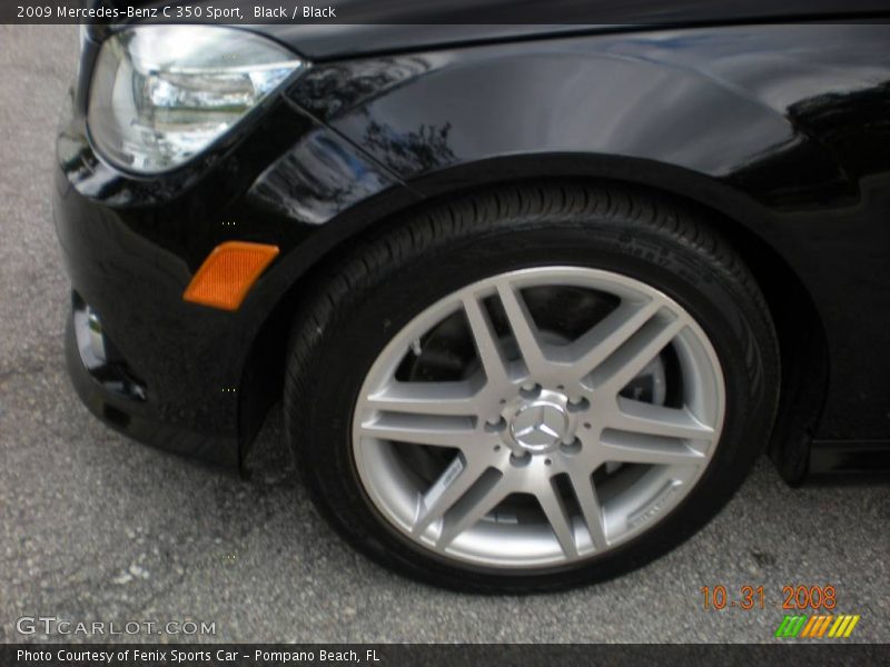 Black / Black 2009 Mercedes-Benz C 350 Sport