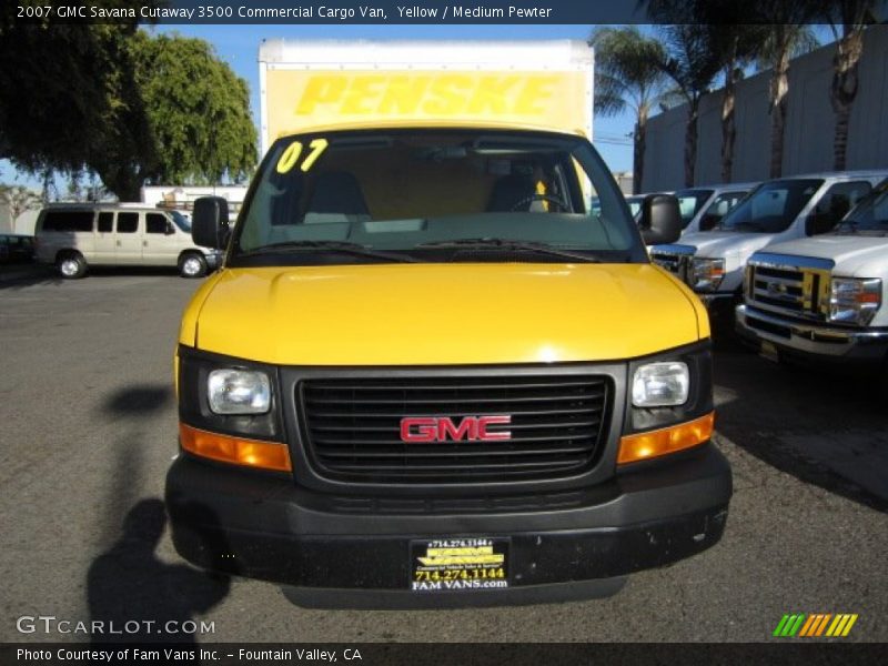 Yellow / Medium Pewter 2007 GMC Savana Cutaway 3500 Commercial Cargo Van