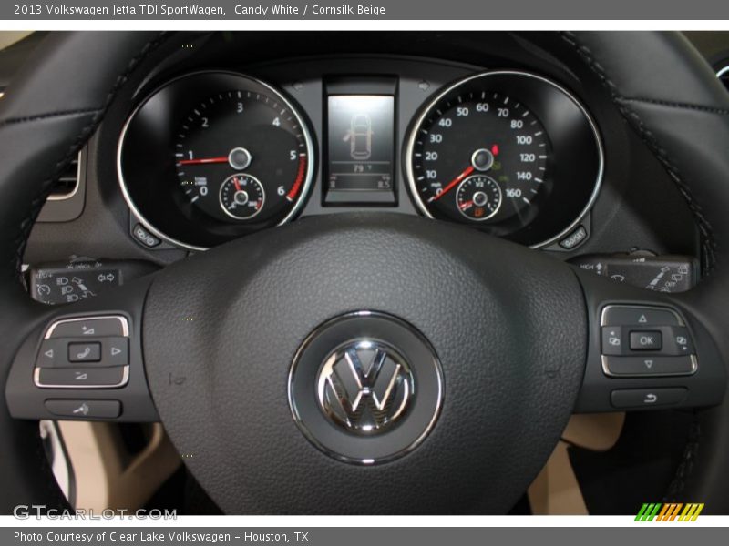 Candy White / Cornsilk Beige 2013 Volkswagen Jetta TDI SportWagen