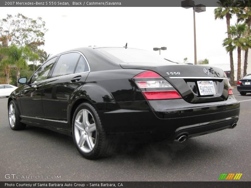 Black / Cashmere/Savanna 2007 Mercedes-Benz S 550 Sedan