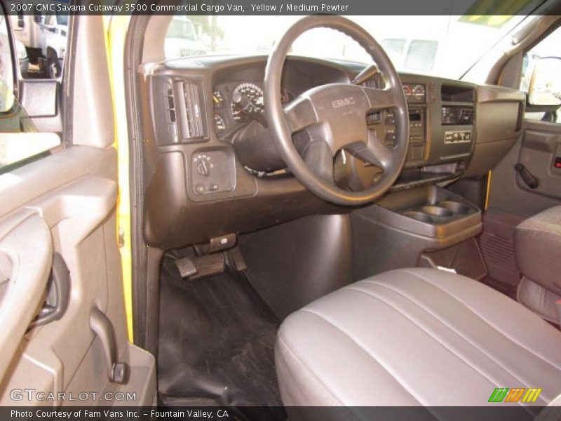 Yellow / Medium Pewter 2007 GMC Savana Cutaway 3500 Commercial Cargo Van