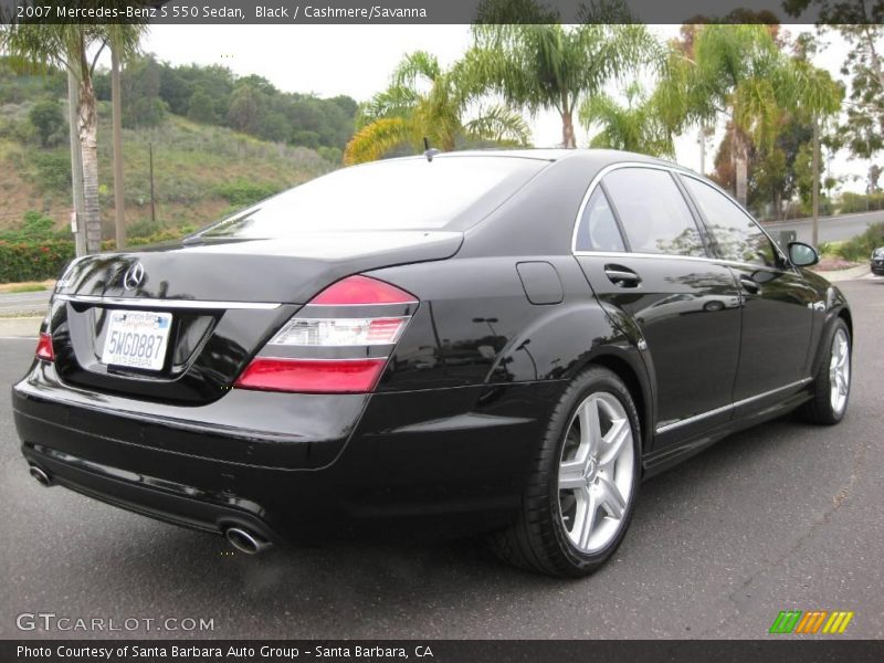 Black / Cashmere/Savanna 2007 Mercedes-Benz S 550 Sedan