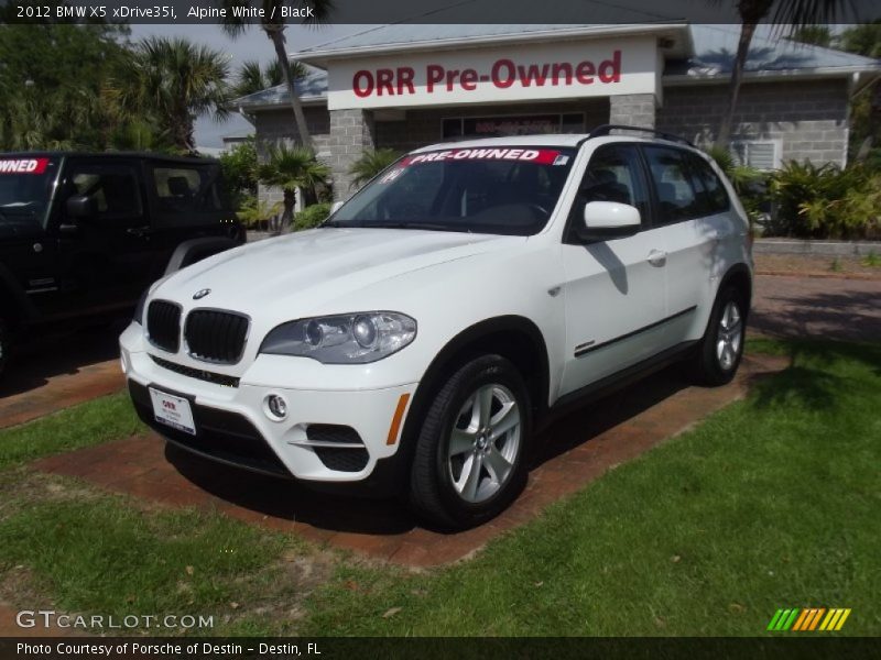 Alpine White / Black 2012 BMW X5 xDrive35i