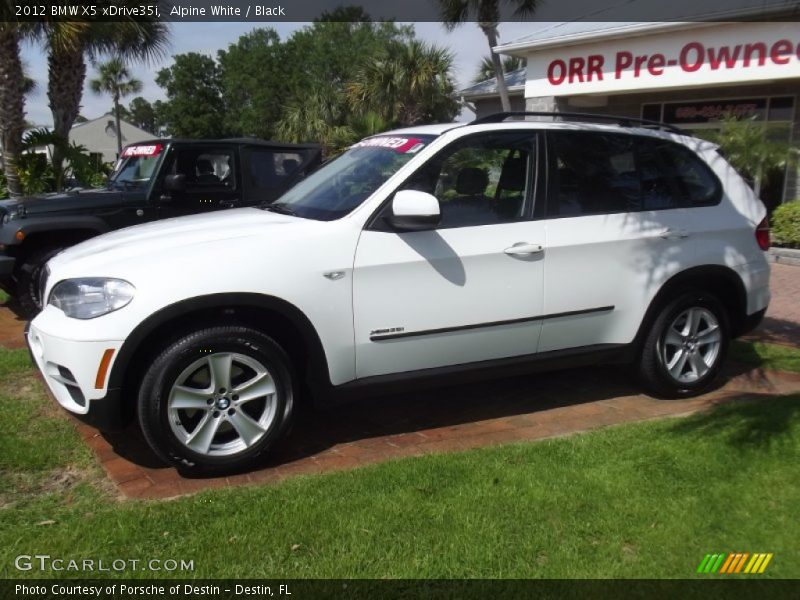 Alpine White / Black 2012 BMW X5 xDrive35i