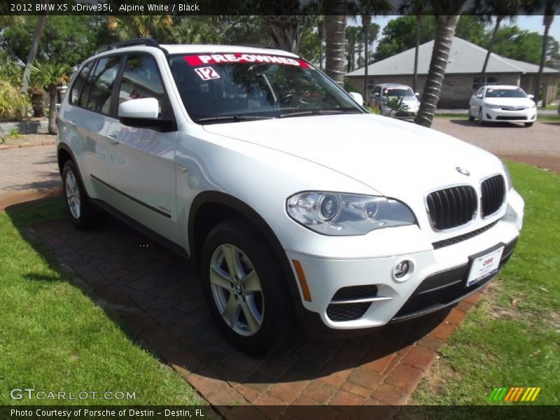 Alpine White / Black 2012 BMW X5 xDrive35i