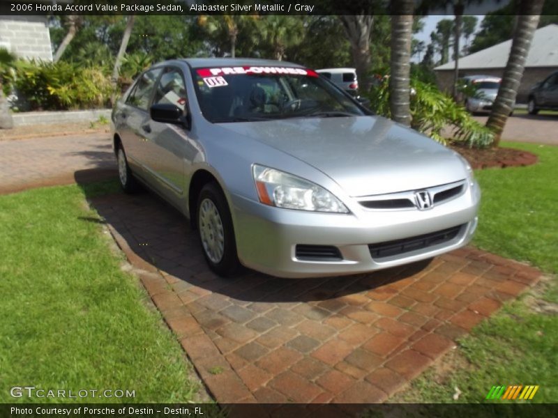 Alabaster Silver Metallic / Gray 2006 Honda Accord Value Package Sedan