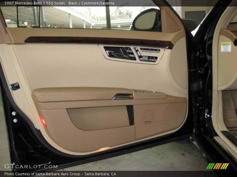 Black / Cashmere/Savanna 2007 Mercedes-Benz S 550 Sedan