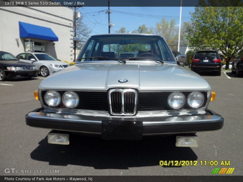 Silver / Blue 1978 BMW 5 Series 530i Sedan