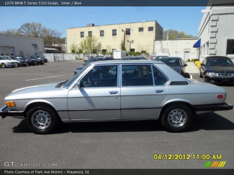 Silver / Blue 1978 BMW 5 Series 530i Sedan
