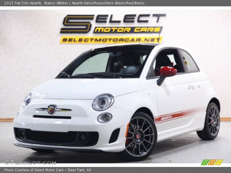 Bianco (White) / Abarth Nero/Rosso/Nero (Black/Red/Black) 2013 Fiat 500 Abarth