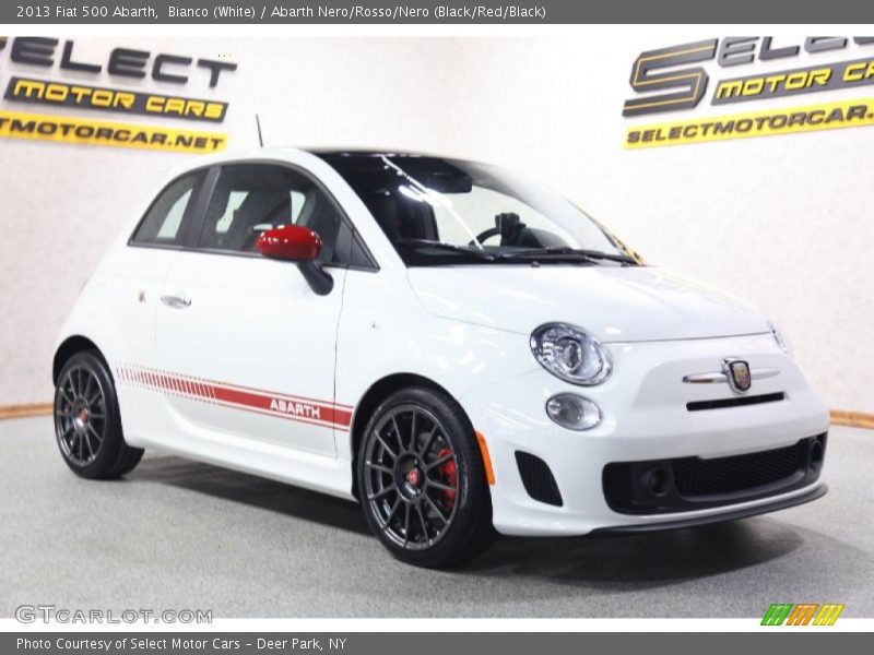 Bianco (White) / Abarth Nero/Rosso/Nero (Black/Red/Black) 2013 Fiat 500 Abarth