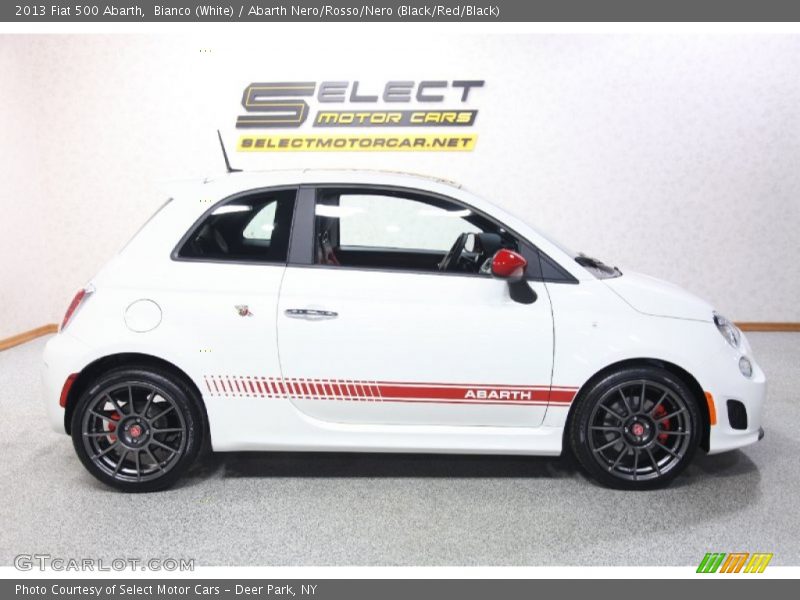 Bianco (White) / Abarth Nero/Rosso/Nero (Black/Red/Black) 2013 Fiat 500 Abarth