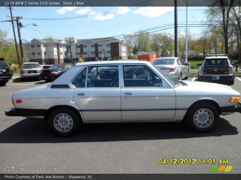 Silver / Blue 1978 BMW 5 Series 530i Sedan