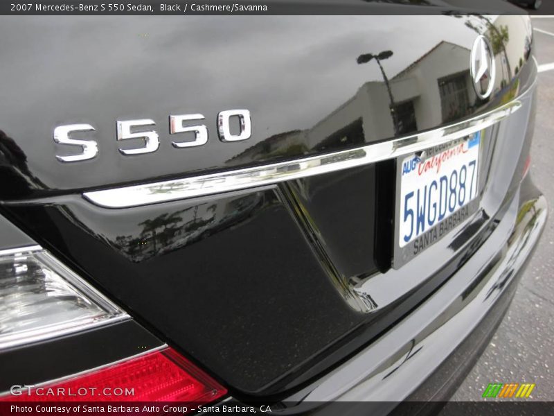Black / Cashmere/Savanna 2007 Mercedes-Benz S 550 Sedan