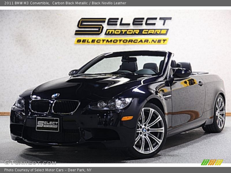Carbon Black Metallic / Black Novillo Leather 2011 BMW M3 Convertible
