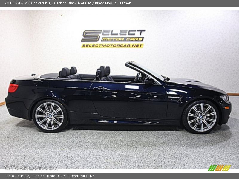 Carbon Black Metallic / Black Novillo Leather 2011 BMW M3 Convertible