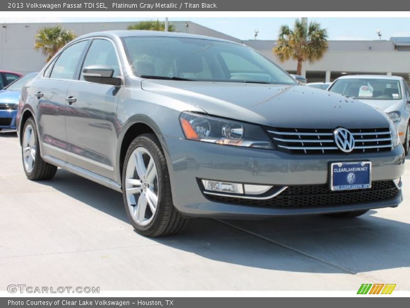 Platinum Gray Metallic / Titan Black 2013 Volkswagen Passat TDI SEL