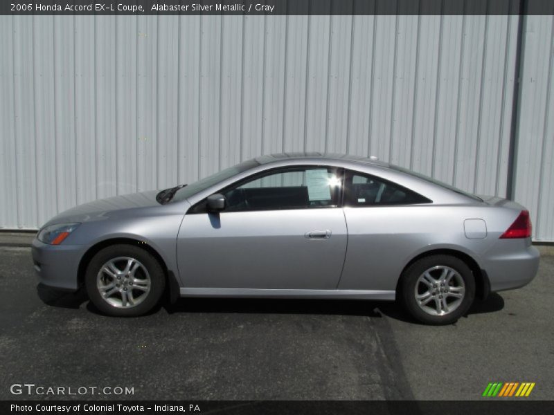 Alabaster Silver Metallic / Gray 2006 Honda Accord EX-L Coupe