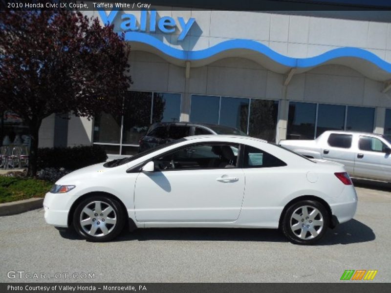 Taffeta White / Gray 2010 Honda Civic LX Coupe