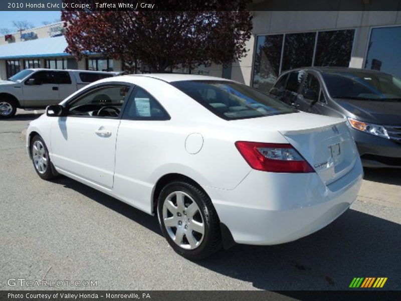 Taffeta White / Gray 2010 Honda Civic LX Coupe