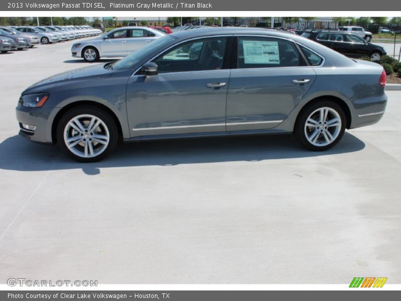 Platinum Gray Metallic / Titan Black 2013 Volkswagen Passat TDI SEL