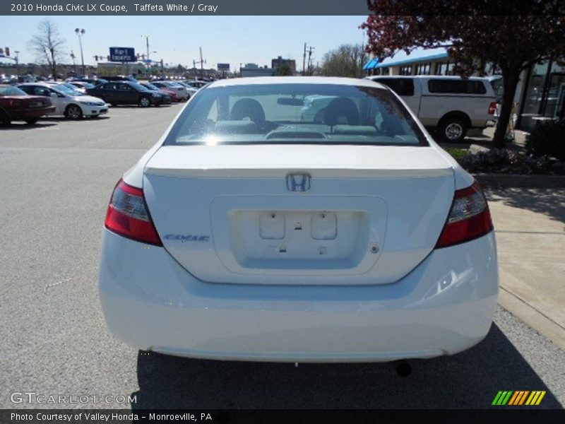 Taffeta White / Gray 2010 Honda Civic LX Coupe
