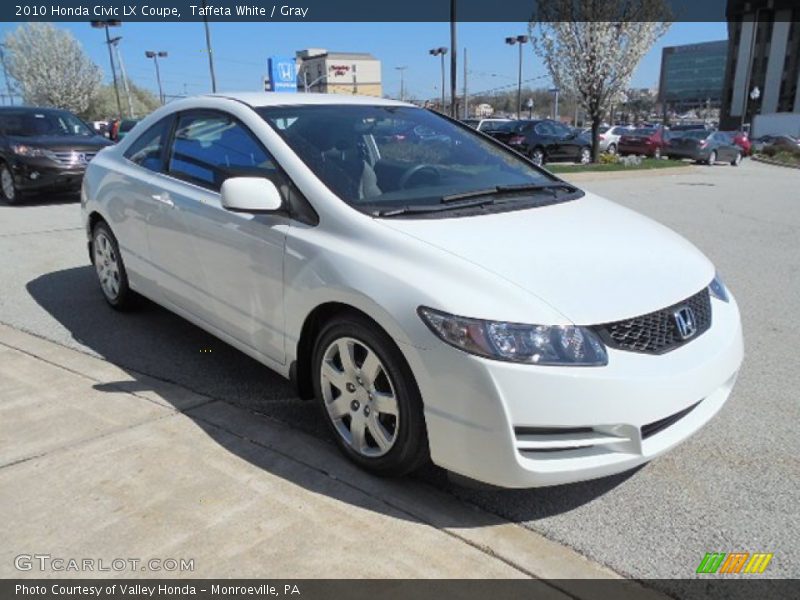 Taffeta White / Gray 2010 Honda Civic LX Coupe