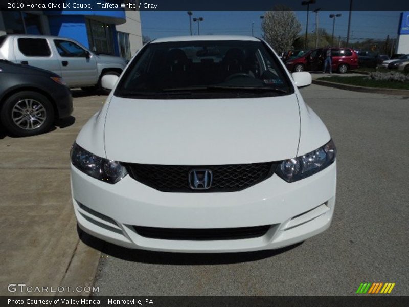 Taffeta White / Gray 2010 Honda Civic LX Coupe
