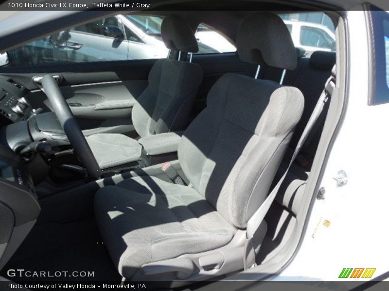 Taffeta White / Gray 2010 Honda Civic LX Coupe