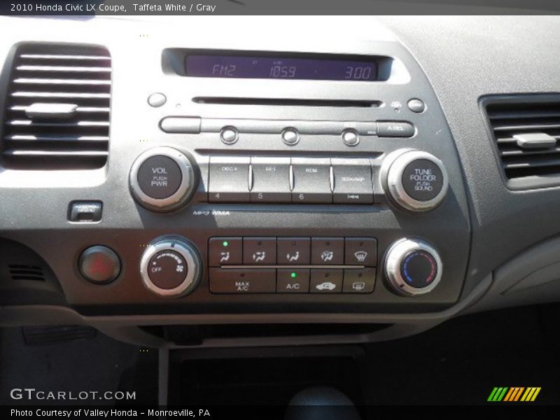Taffeta White / Gray 2010 Honda Civic LX Coupe