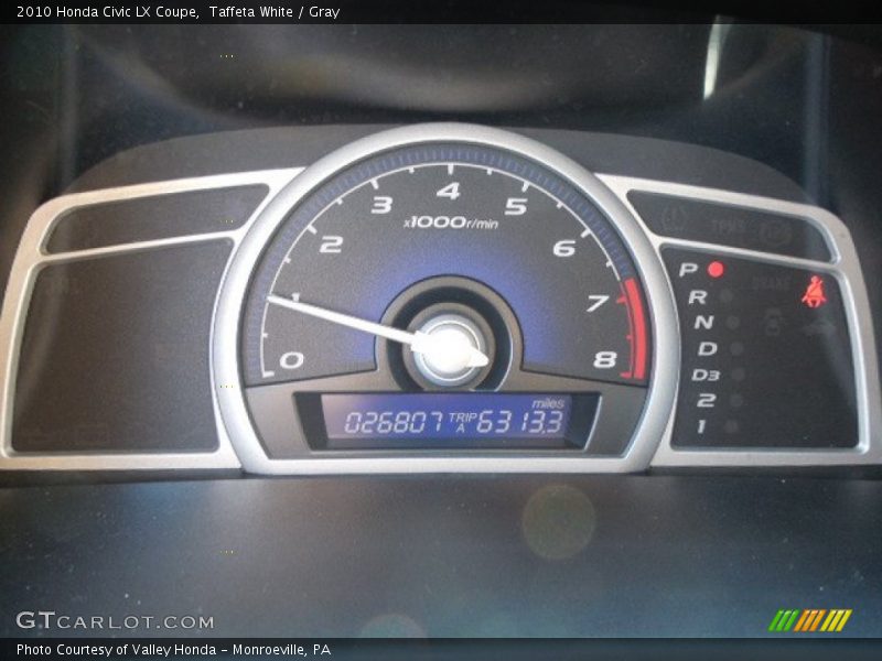 Taffeta White / Gray 2010 Honda Civic LX Coupe