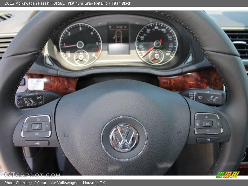 Platinum Gray Metallic / Titan Black 2013 Volkswagen Passat TDI SEL
