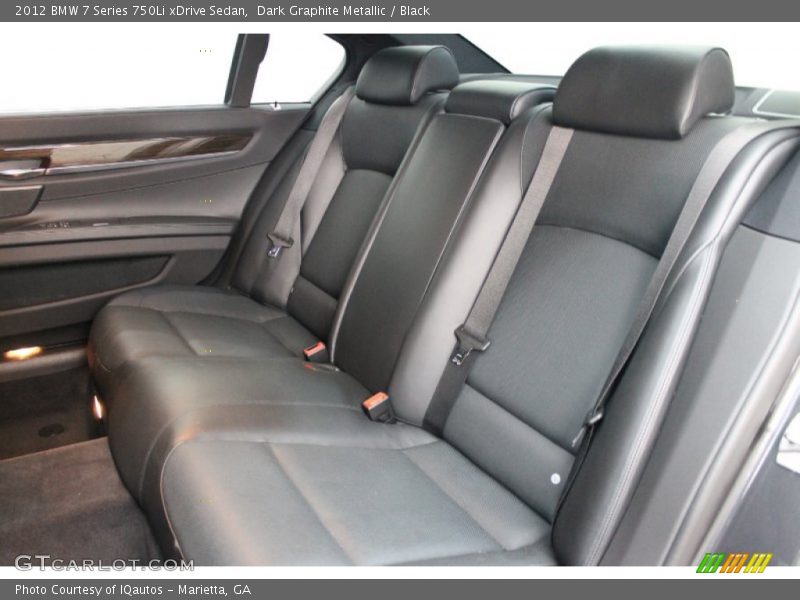 Rear Seat of 2012 7 Series 750Li xDrive Sedan