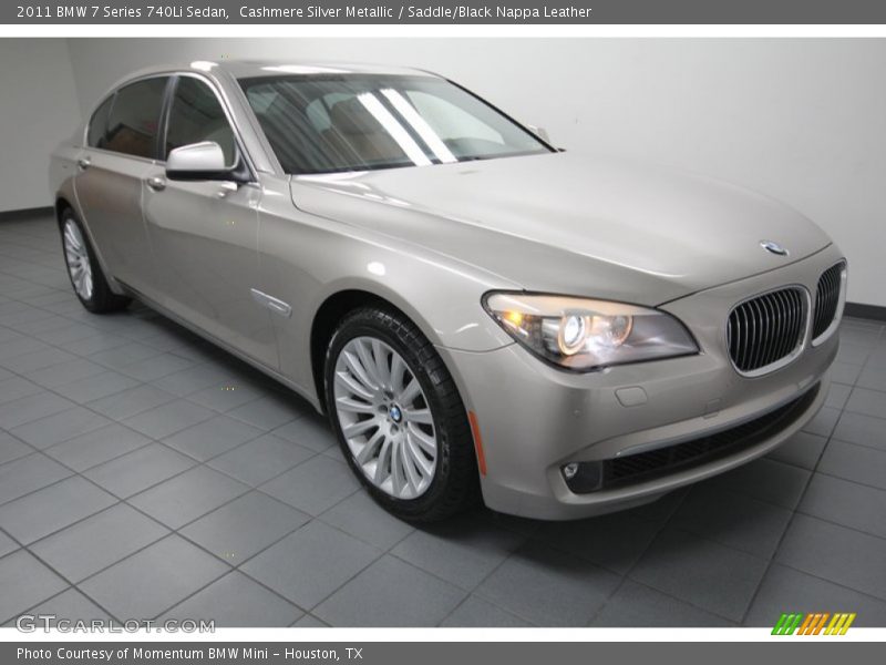 Cashmere Silver Metallic / Saddle/Black Nappa Leather 2011 BMW 7 Series 740Li Sedan