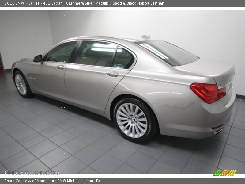Cashmere Silver Metallic / Saddle/Black Nappa Leather 2011 BMW 7 Series 740Li Sedan