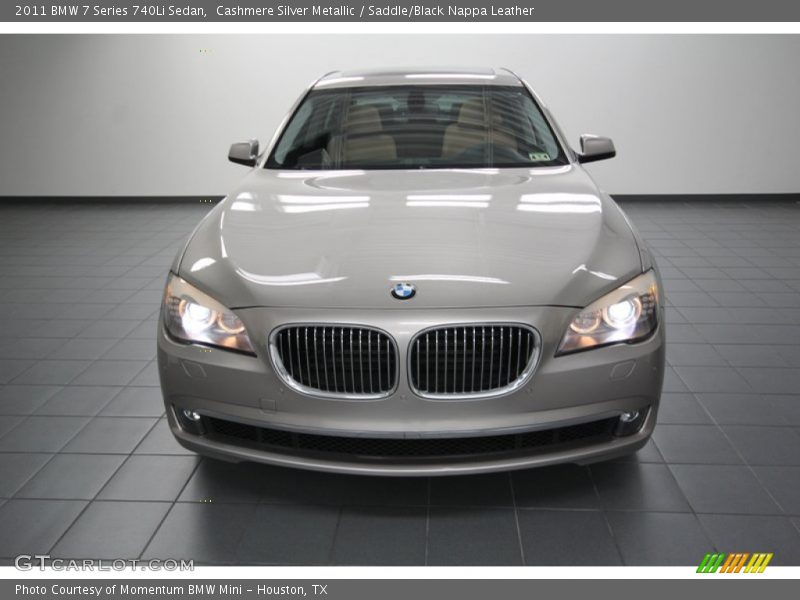 Cashmere Silver Metallic / Saddle/Black Nappa Leather 2011 BMW 7 Series 740Li Sedan