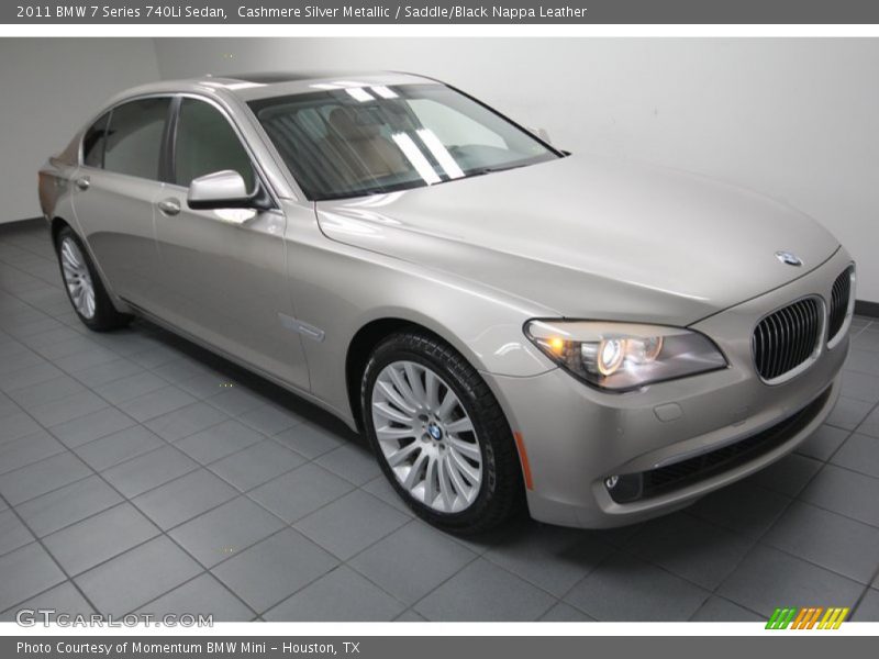 Cashmere Silver Metallic / Saddle/Black Nappa Leather 2011 BMW 7 Series 740Li Sedan