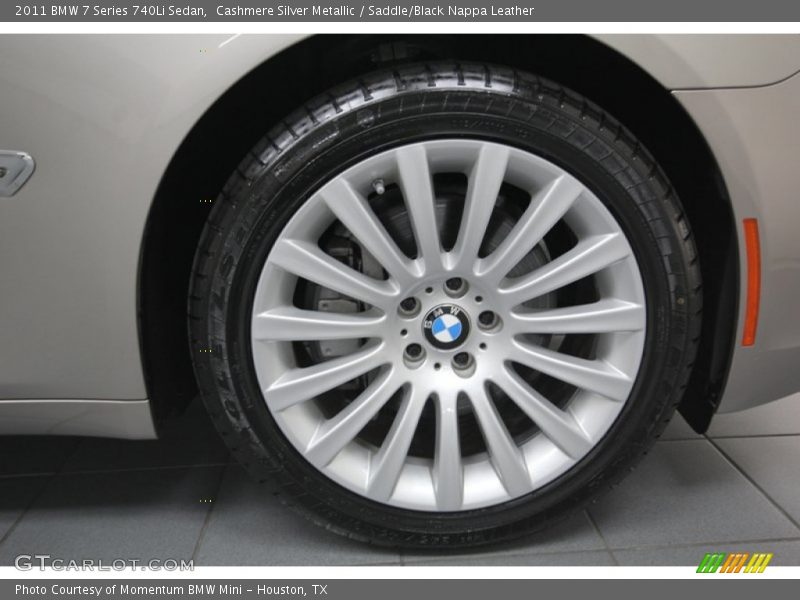Cashmere Silver Metallic / Saddle/Black Nappa Leather 2011 BMW 7 Series 740Li Sedan