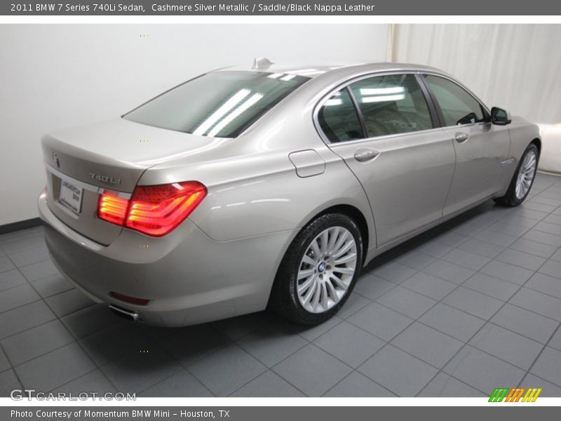 Cashmere Silver Metallic / Saddle/Black Nappa Leather 2011 BMW 7 Series 740Li Sedan