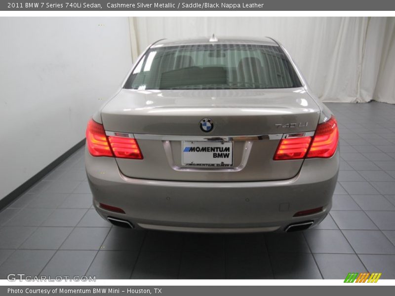Cashmere Silver Metallic / Saddle/Black Nappa Leather 2011 BMW 7 Series 740Li Sedan