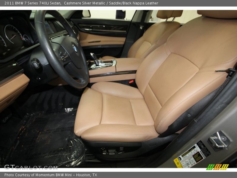 Cashmere Silver Metallic / Saddle/Black Nappa Leather 2011 BMW 7 Series 740Li Sedan