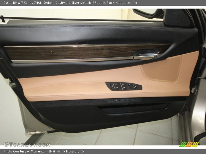 Cashmere Silver Metallic / Saddle/Black Nappa Leather 2011 BMW 7 Series 740Li Sedan