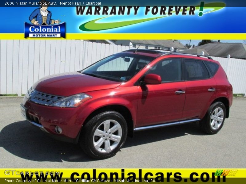 Merlot Pearl / Charcoal 2006 Nissan Murano SL AWD