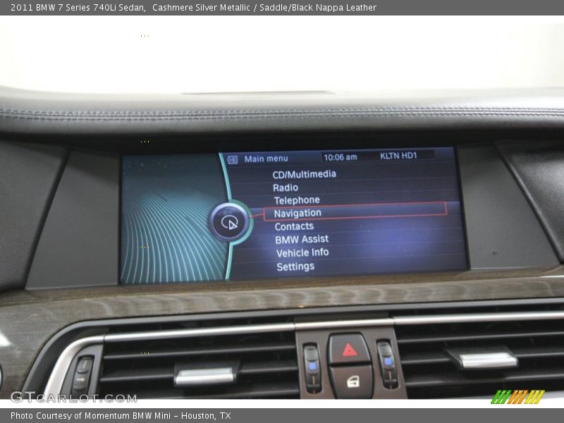 Cashmere Silver Metallic / Saddle/Black Nappa Leather 2011 BMW 7 Series 740Li Sedan
