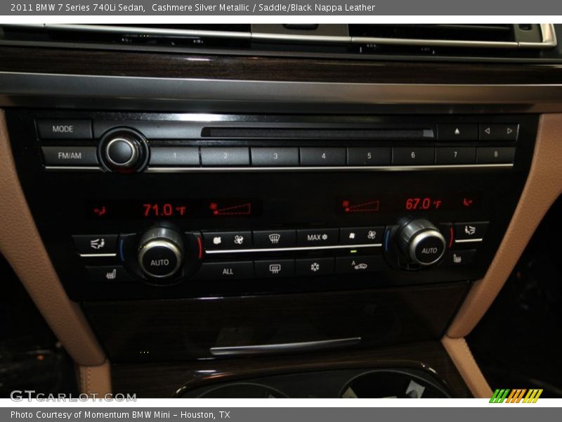 Cashmere Silver Metallic / Saddle/Black Nappa Leather 2011 BMW 7 Series 740Li Sedan