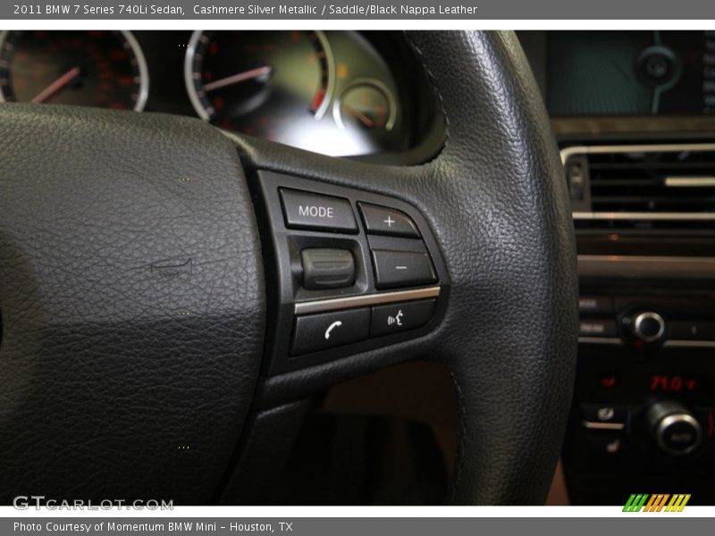 Cashmere Silver Metallic / Saddle/Black Nappa Leather 2011 BMW 7 Series 740Li Sedan