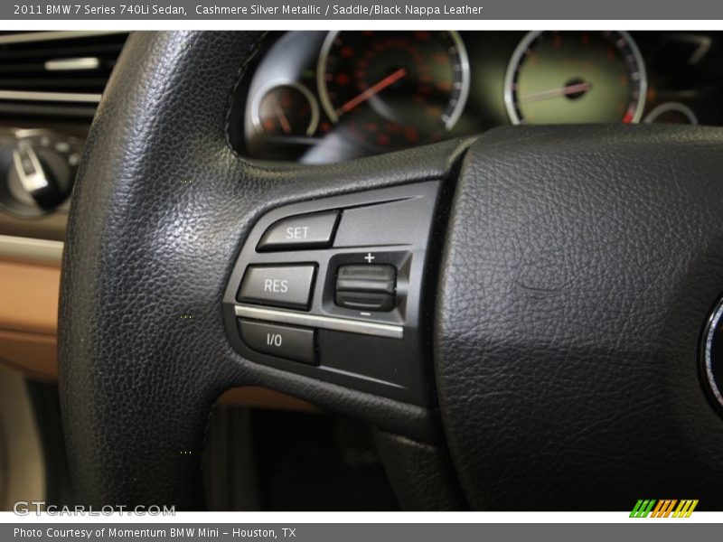 Cashmere Silver Metallic / Saddle/Black Nappa Leather 2011 BMW 7 Series 740Li Sedan
