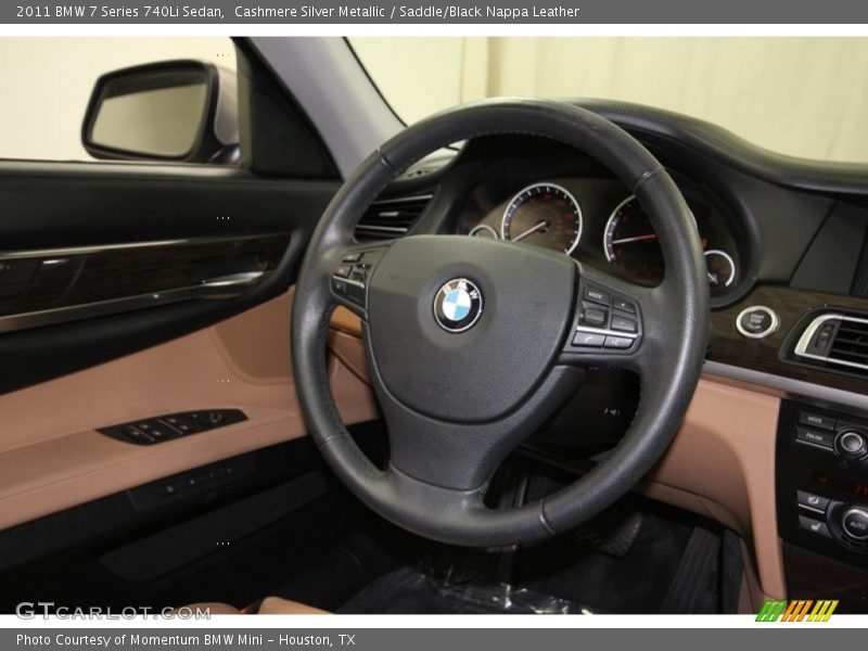 Cashmere Silver Metallic / Saddle/Black Nappa Leather 2011 BMW 7 Series 740Li Sedan