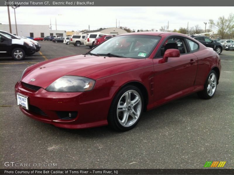 Electric Red / Black/Red 2006 Hyundai Tiburon GT