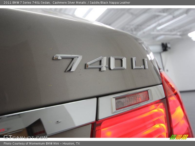 Cashmere Silver Metallic / Saddle/Black Nappa Leather 2011 BMW 7 Series 740Li Sedan